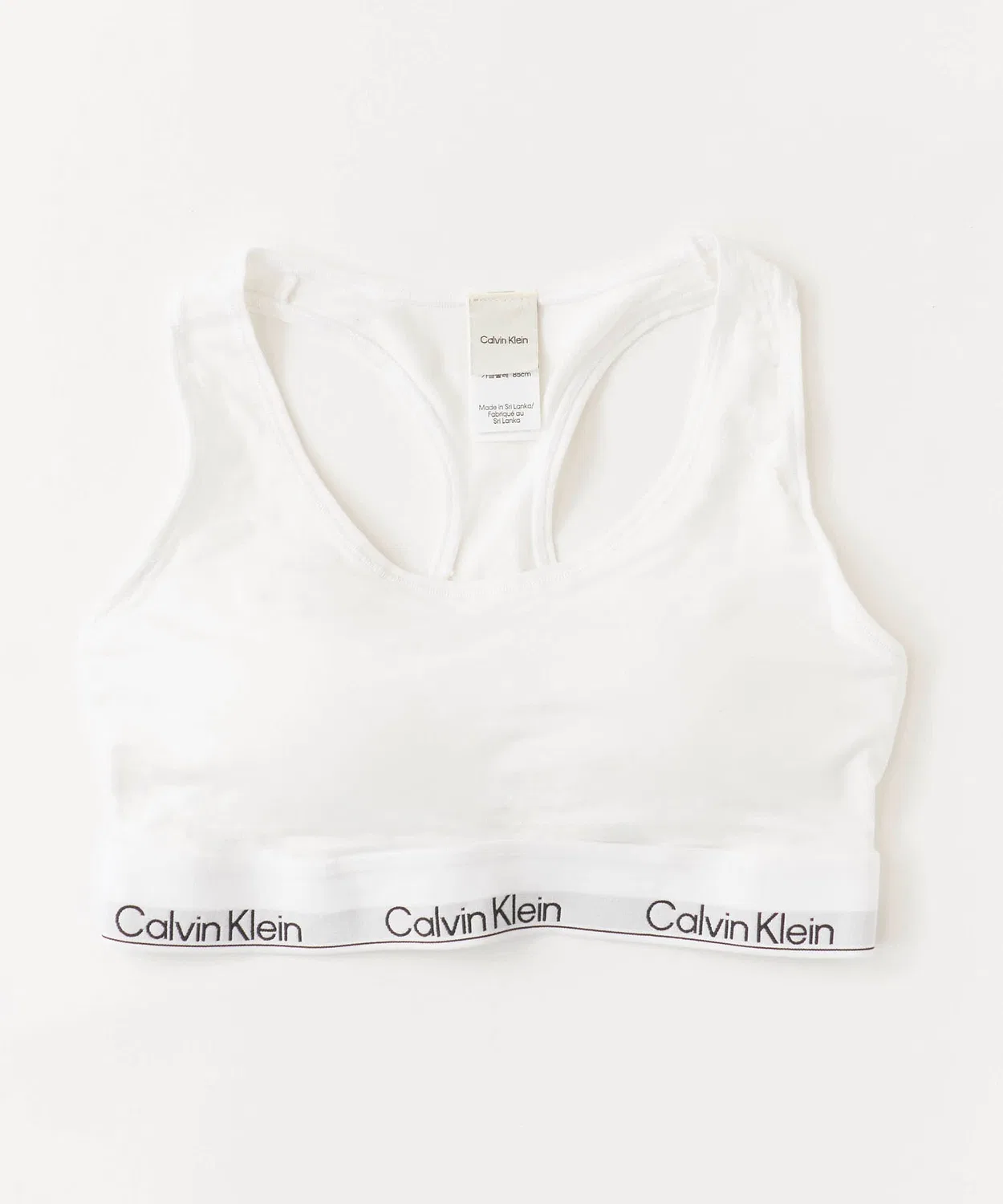 Бралетт спортивный Calvin Klein с логотипом, белый