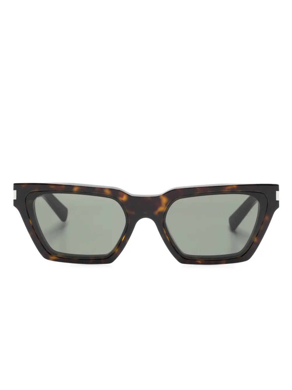 

Солнцезащитные очки в оправе 'кошачий глаз' с логотипом Saint Laurent Eyewear, коричневый