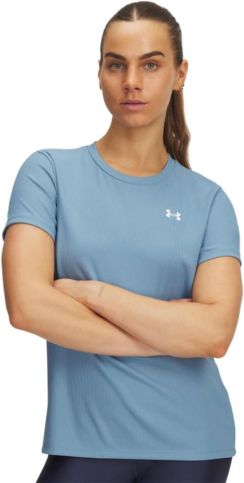 

Футболка Under Armour Tech Ribbed, короткий рукав, женская, (418) Blue Smoke/White, Белый, Футболка Under Armour Tech Ribbed, короткий рукав, женская, (418) Blue Smoke/White