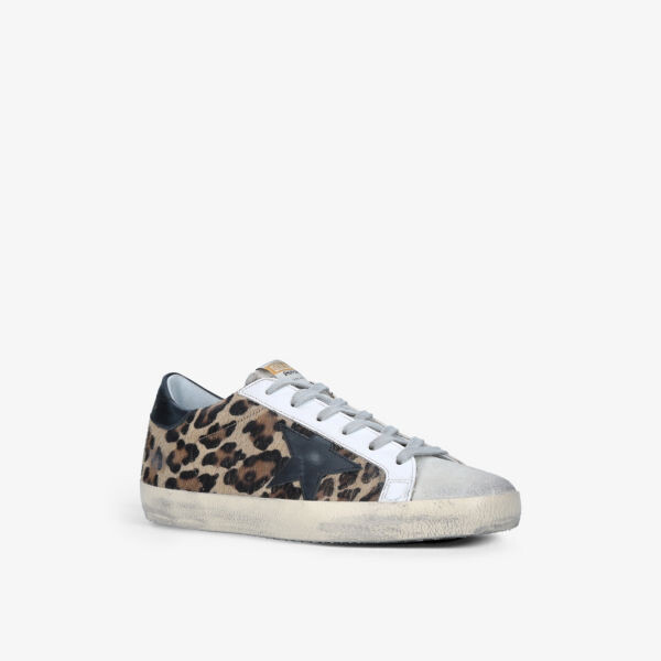 Женские кожаные низкие кеды Superstar 80189 Golden Goose, цвет dkbrn com — фото 3