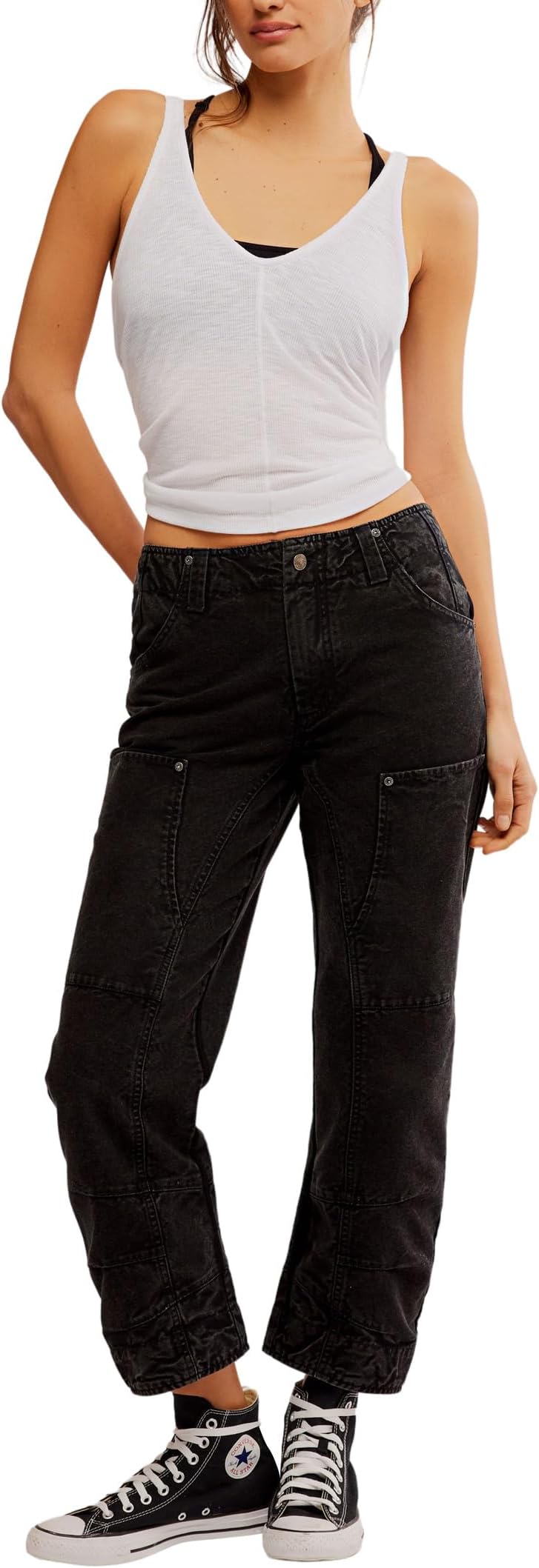 

Брюки Free People Supersonic Slim Pants, черный