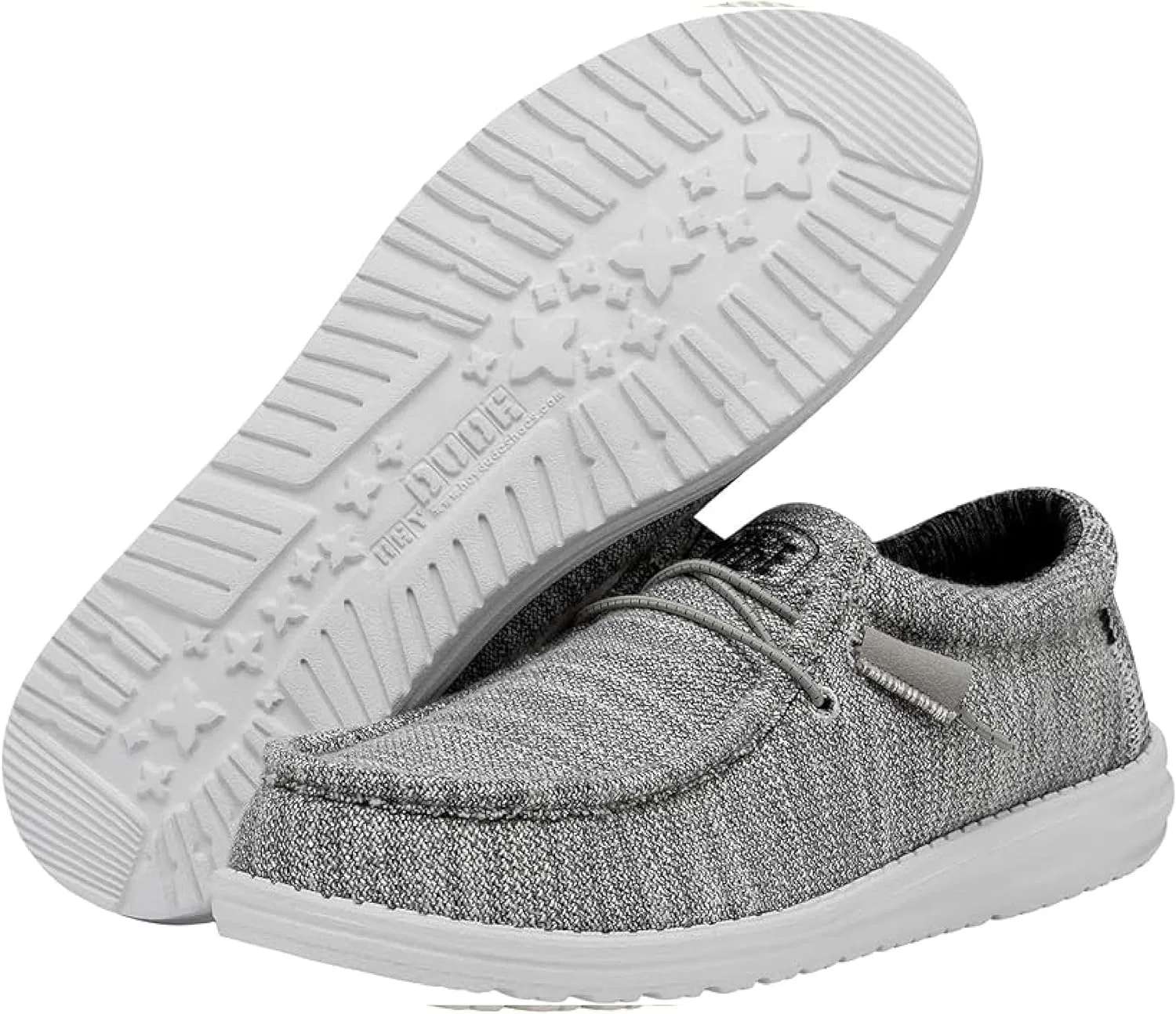 Туфли HEYDUDE Wally Stretch Mix Marrone da Uomo 40025-2AC, Granite — фото 4