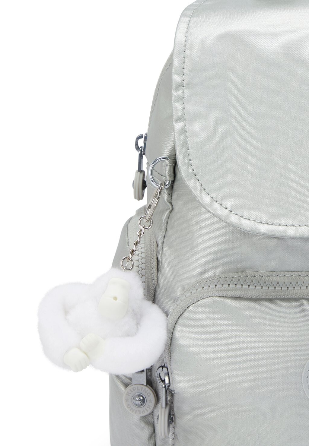 

Рюкзак CITY ZIP Kipling, серебристый