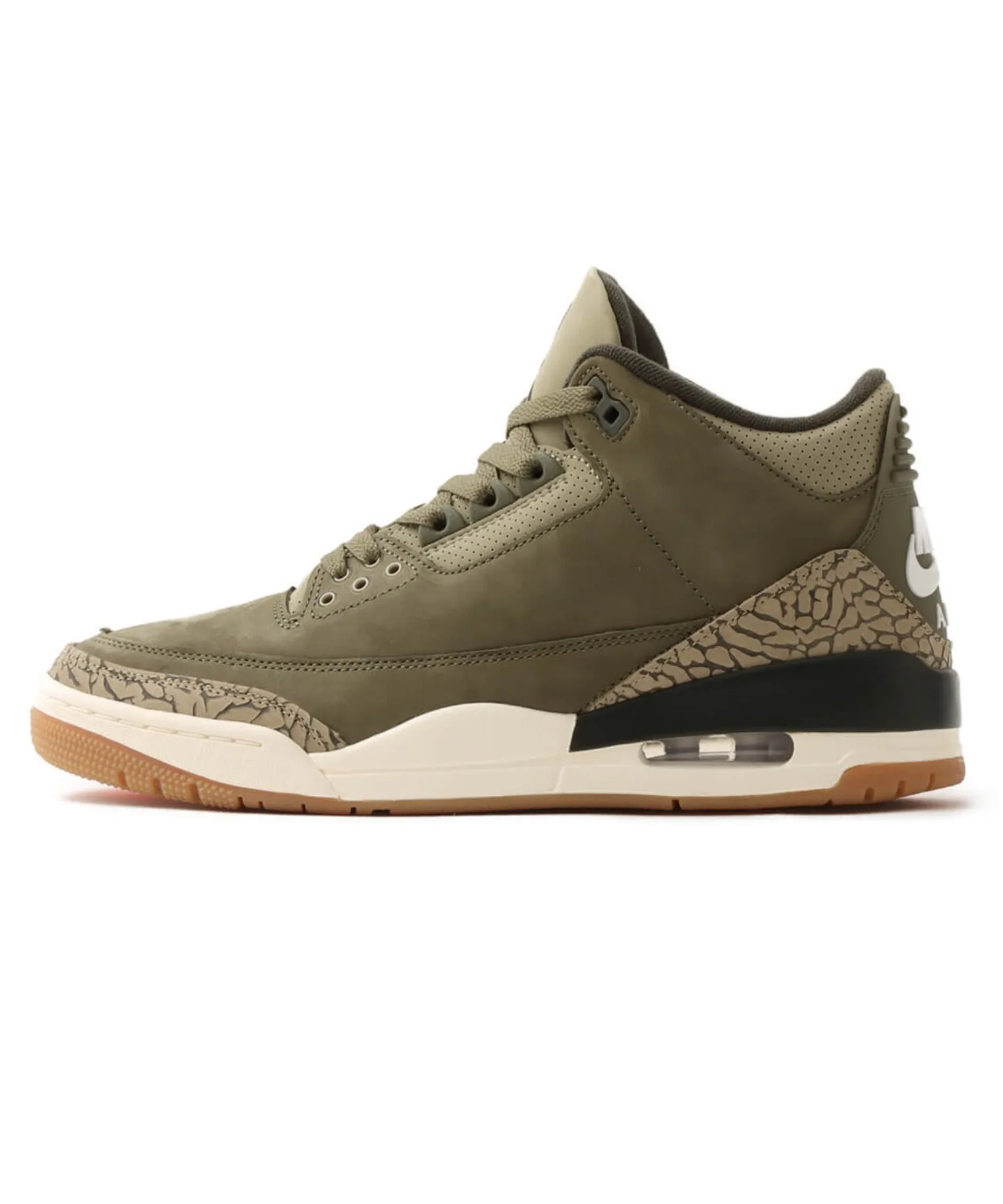 Мужские кроссовки из кожи Air Jordan 3 Retro OG JORDAN BRAND оливковые — фото 4