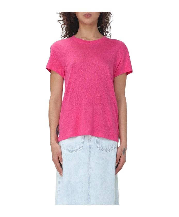 

Яркая льняная футболка цвета фуксии Iro, розовый