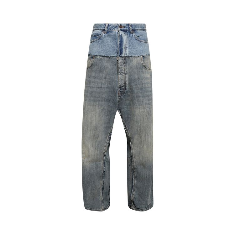

Брюки Balenciaga Cut-Up Pants 'Iced/Stained', синий