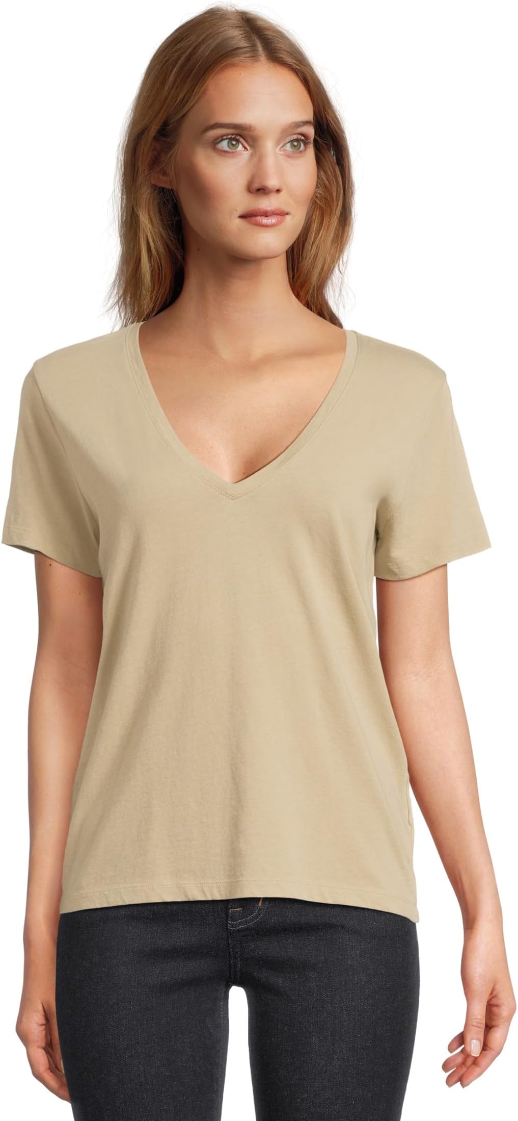 

Футболка Madewell Northside V-Neck Tee, цвет Heritage Khaki