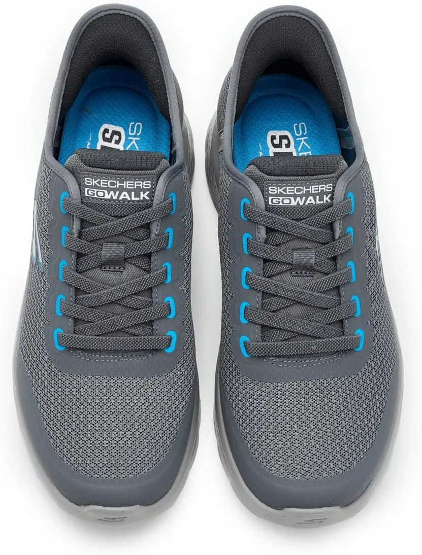 Мужские кроссовки Skechers Go Walk Flex Netro Hands Free без шнурков, Darkgray — фото 2