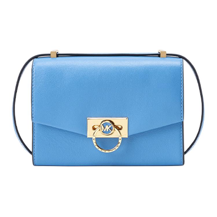 

Однотонная мини-сумка через плечо из коровьей кожи небесно-голубого цвета MICHAEL KORS