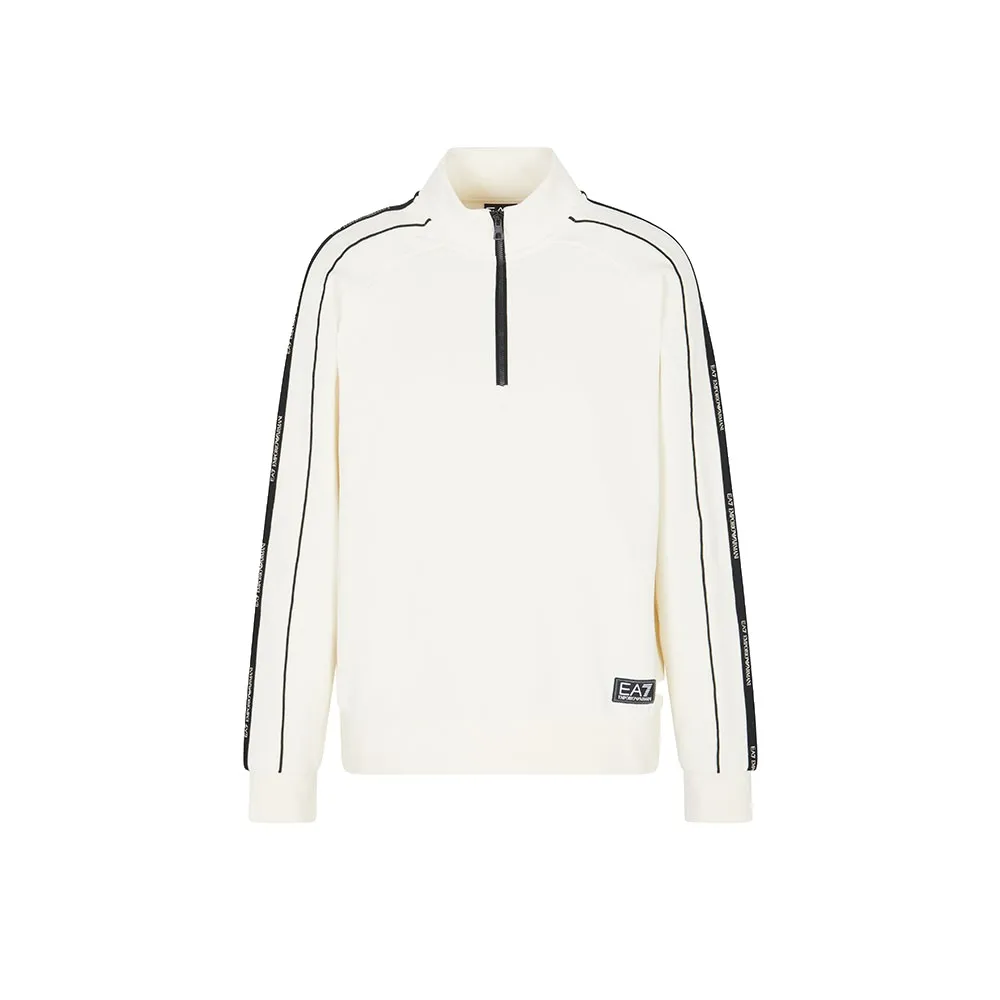 

Толстовка EA7 EMPORIO ARMANI Train Logo Series Tape Br half zip, бежевый