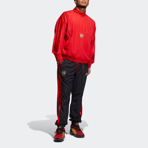 Спортивные штаны adidas Cny Don Pant Printing Loose Basketball Sports Pants Black, черный — фото 2