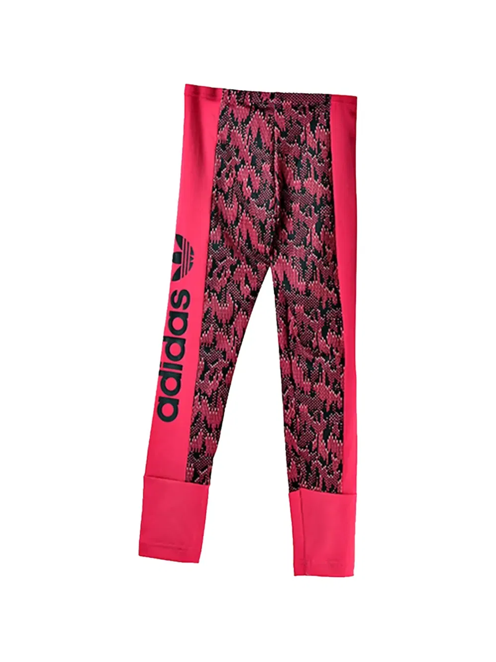 Оригинальные леггинсы со змеиной кожей Adidas Kids, розовый