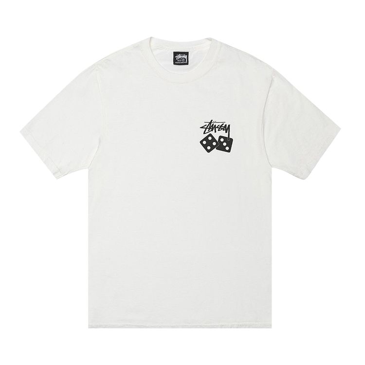 

Футболка Stussy Dice Tee Pigment Dyed 'Natural', кремовый