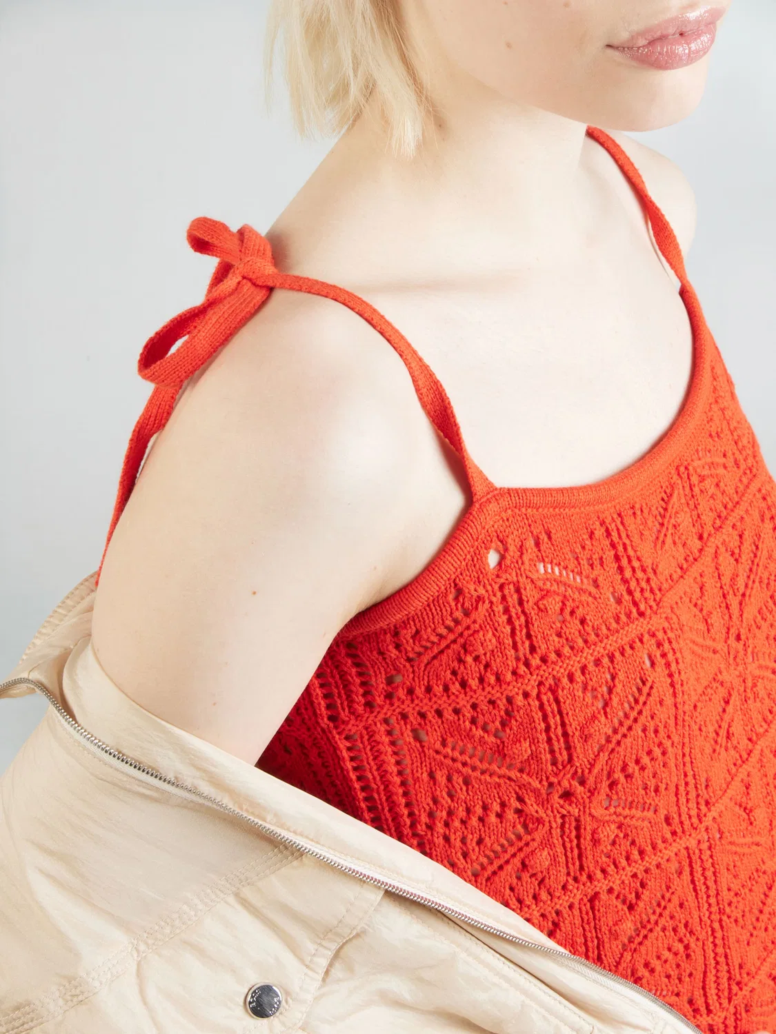 Вязаный топ 'Abbey Tie-Shoulder Sweater Tank Top' Levi'S , Red — фото 2