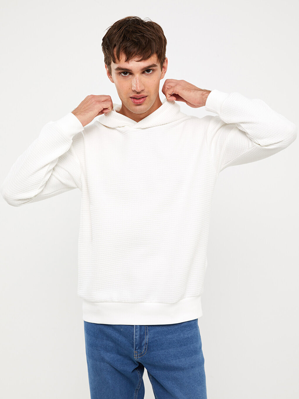

Мужская толстовка с длинным рукавом LCW Casual, экрю