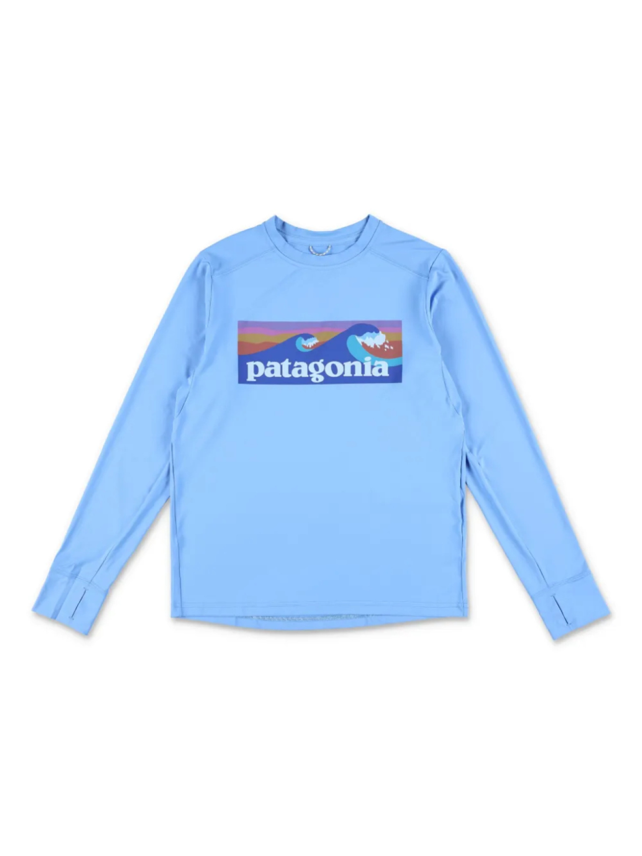 

Футболка с графическим принтом и длинными рукавами Patagonia Kids, синий