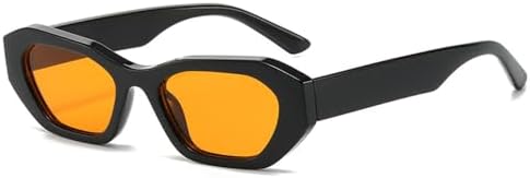 

Солнцезащитные очки неправильной формы 2027 года для женщин, защита от УФ-излучения UV400, ретро-очки для мужчин в стиле панк с градиентным переходом цвета MTZJH, Black Orange