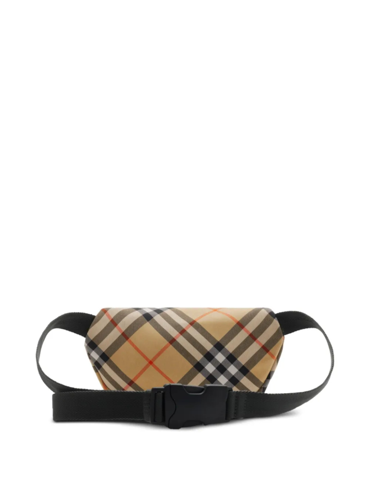 Маленькая поясная сумка Burberry в клетку, нейтральный — фото 4