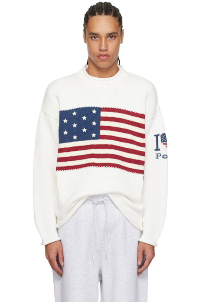 

Белый свитер с флагом «The I Heart Polo» Polo Ralph Lauren