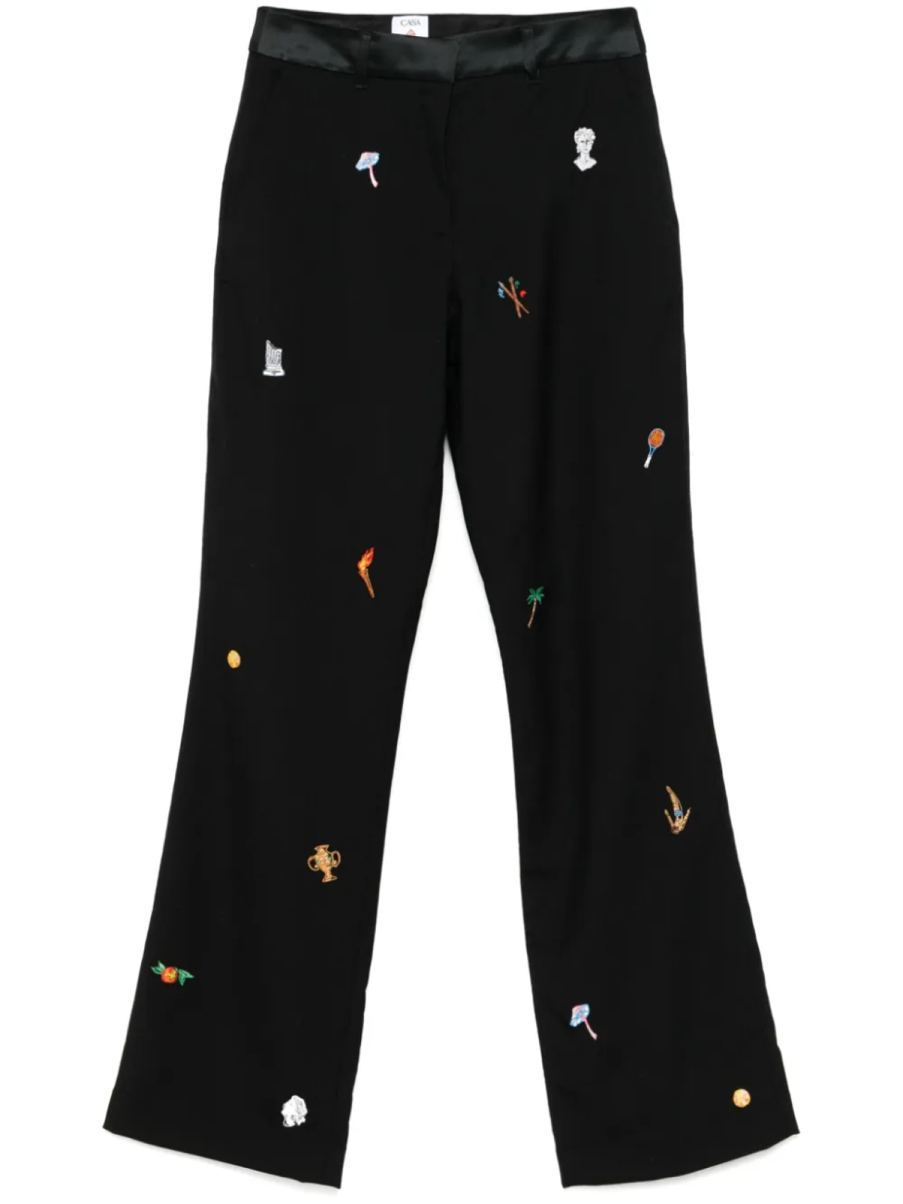 

Casablanca брюки с вышивкой, черный