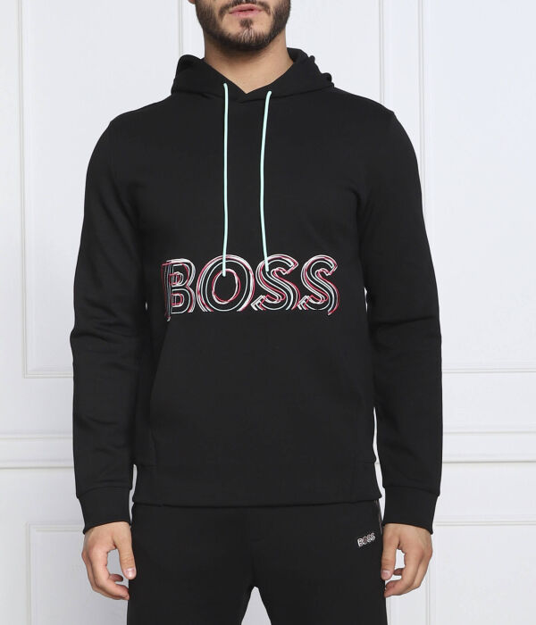 

Толстовка мужская Boss Green с контрастной надписью, черный
