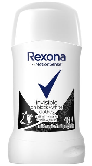 

Дезодорант-стик, 40 мл Rexona, Invisible Black + White