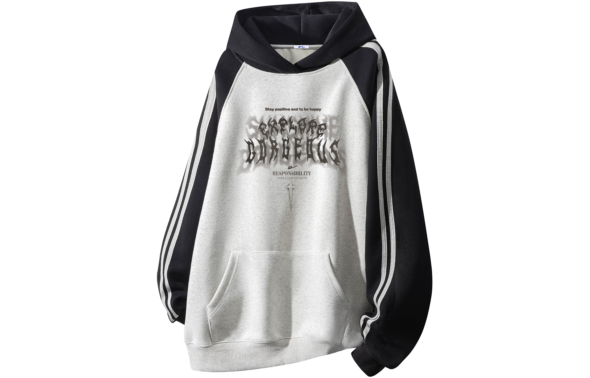 

Свитшот унисекс Warrior Huichao Riding The Wind Collection, Black, White, Gray, Multicolor-Fleece-Lined