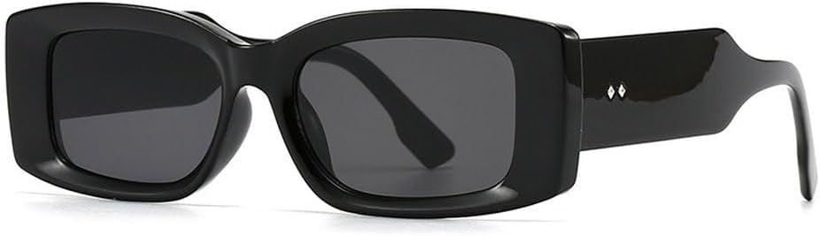 

Модные прямоугольные женские солнцезащитные очки в стиле ретро, ​​конфетные цвета, прозрачный градиент; мужские солнцезащитные очки с широкими дужками и заклепками SKFGNX, Black Gray