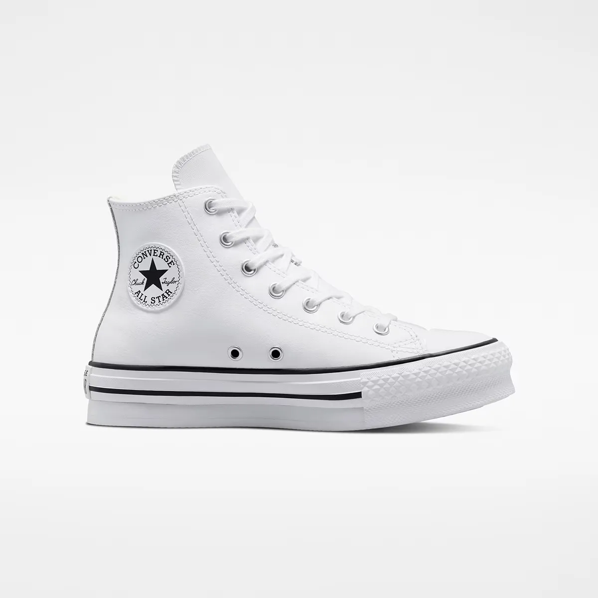 

Детская повседневная обувь Chuck Taylor All Star Eva Lift Кожаная платформа Высокий топ Converse, белый
