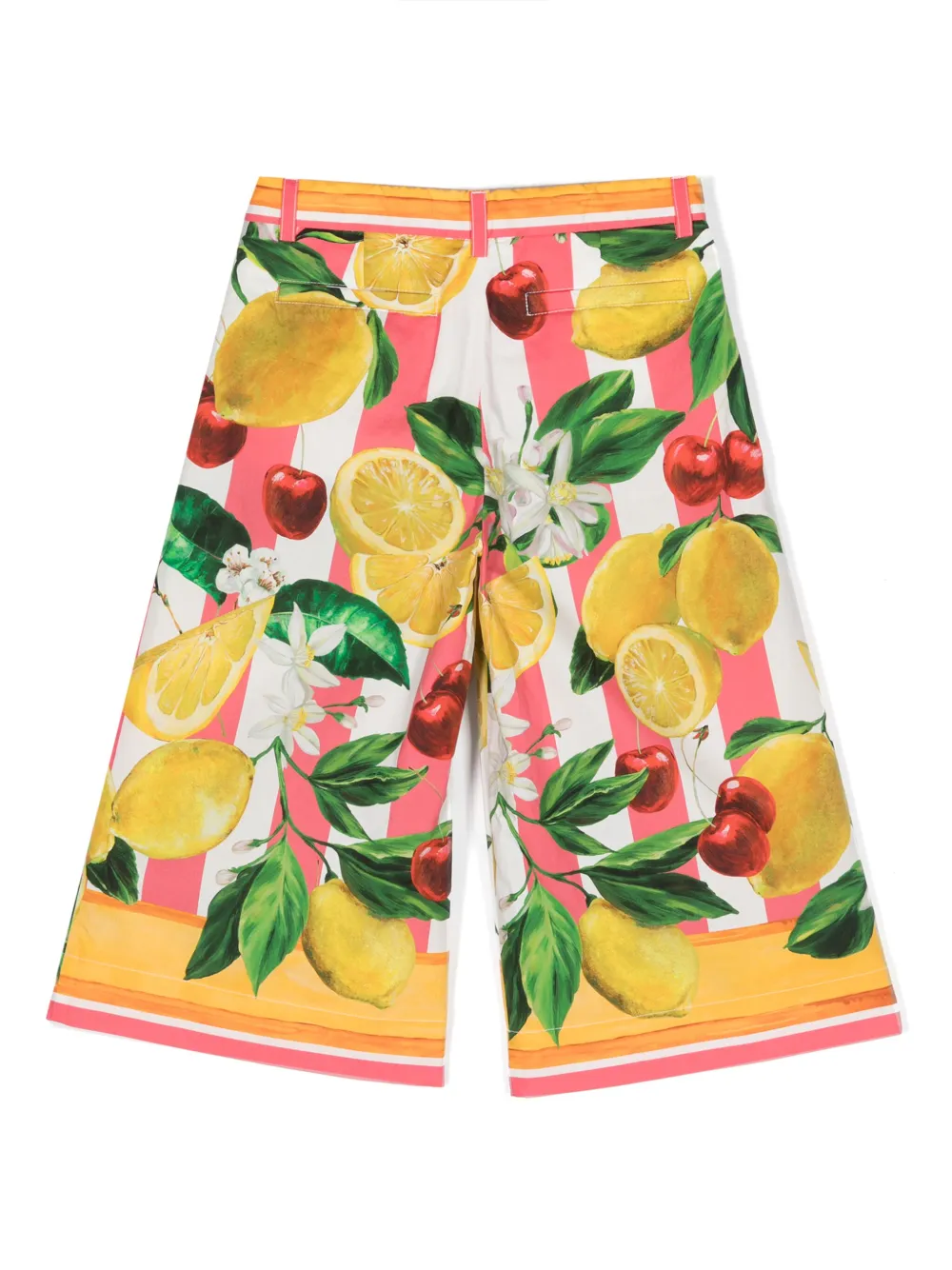 Широкие брюки с принтом Dolce & Gabbana Kids, розовый — фото 2