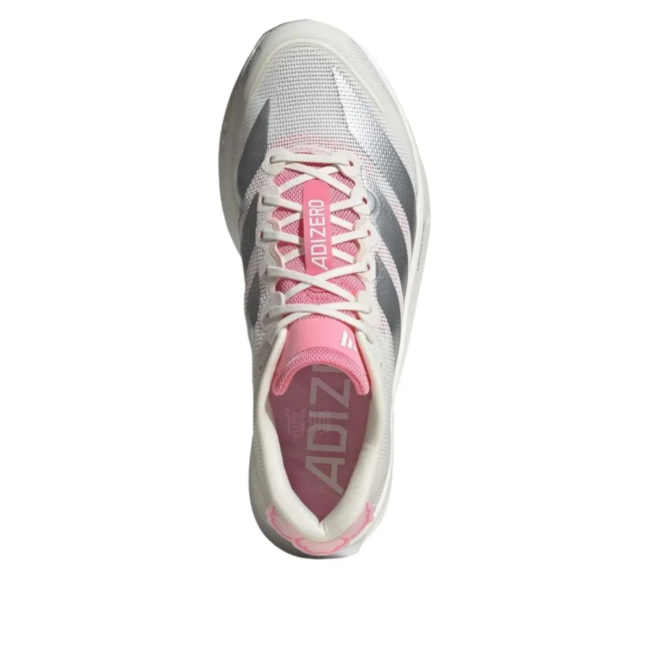 Кроссовки Adidas Adizero Boston 13 'White Silver Metallic Bliss Pink' — фото 2