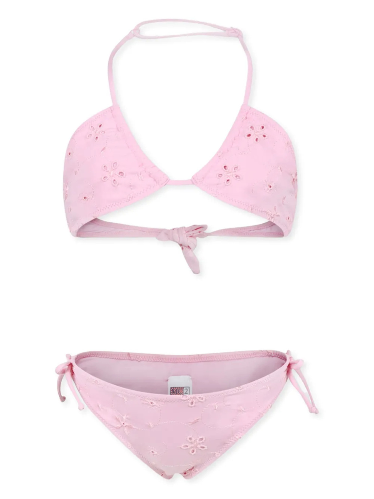 

MC2 Saint Barth Kids бикини с цветочной вышивкой, розовый
