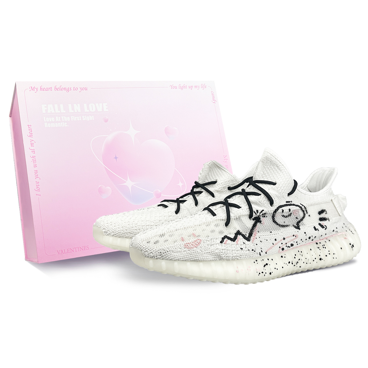 

Adidas Originals Yeezy Boost 350 V2 устойчивые к истиранию низкие кеды унисекс черно-белые белые, цвет White