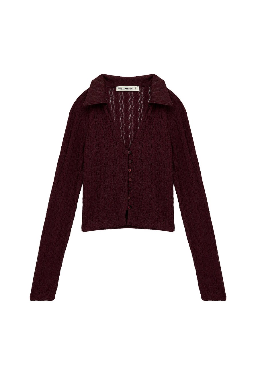 

Блуза Koton Button-down blouse, Brown