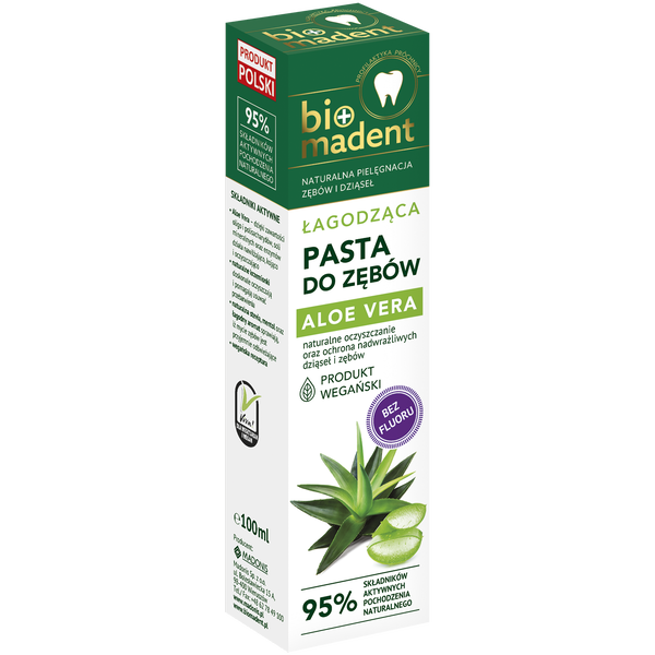 

Успокаивающая зубная паста, 100 мл Bio Madent Aloe vera