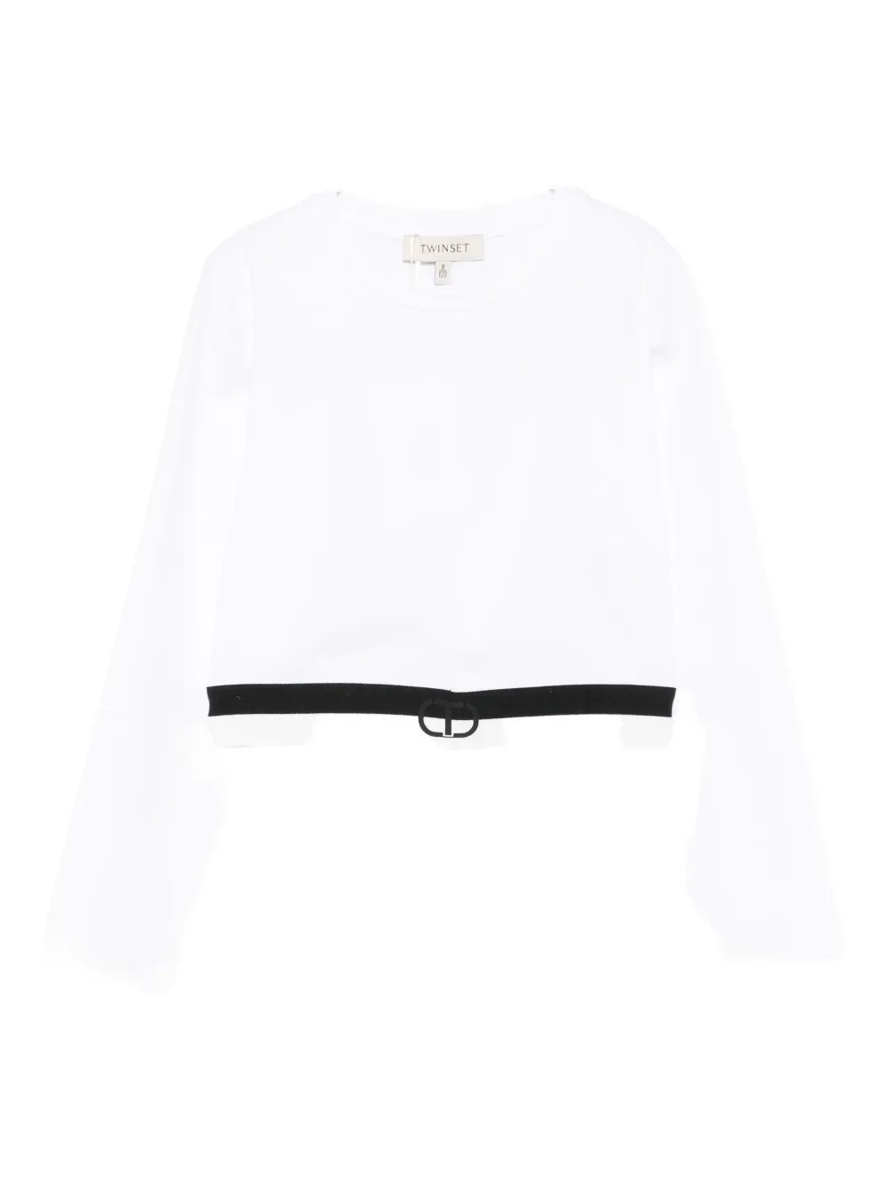 

Толстовка с длинными рукавами и поясом TWINSET Kids, белый