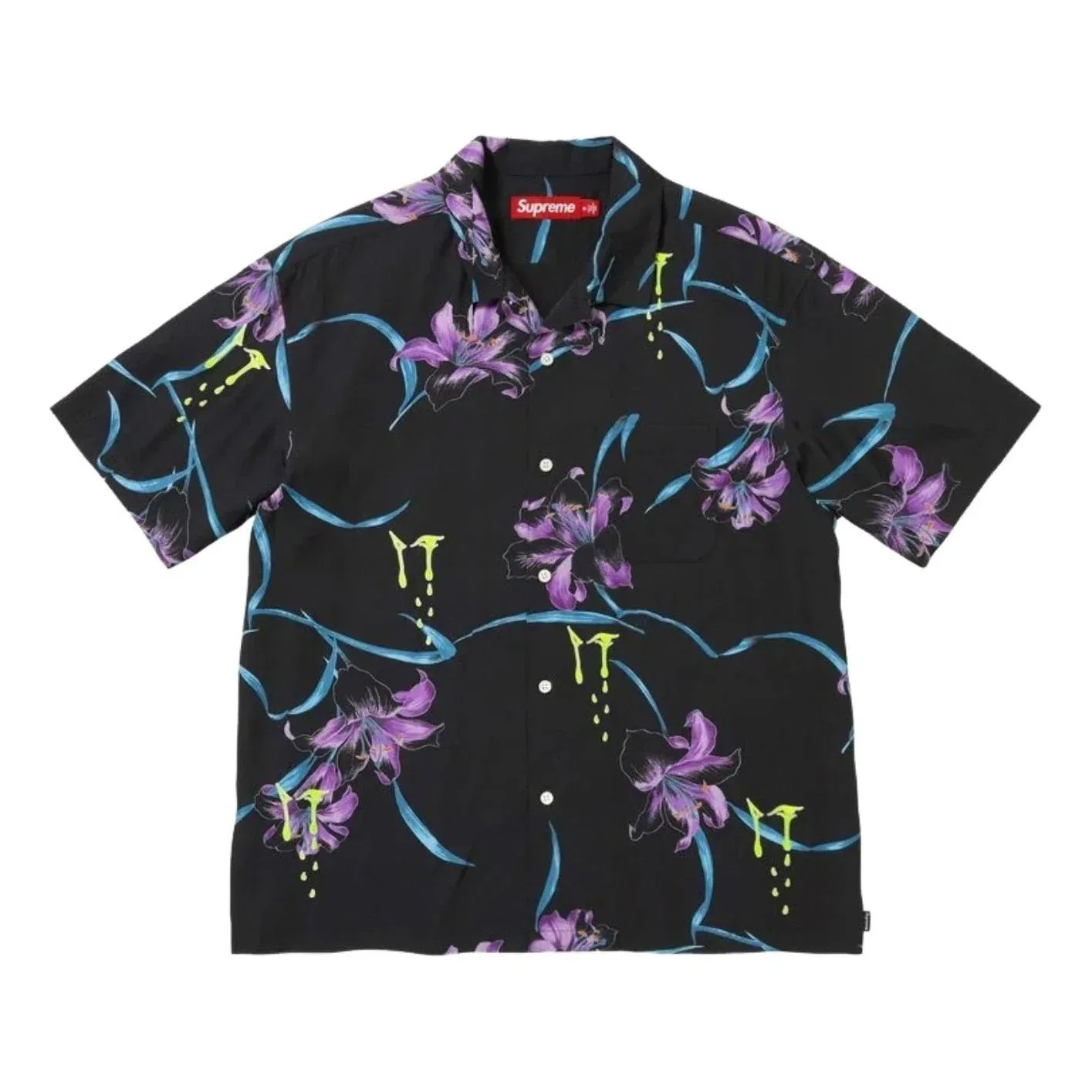 Футболка Supreme SS26 AOI Lilies S/S 'Black' SUP-SS26-213-BLK, черный