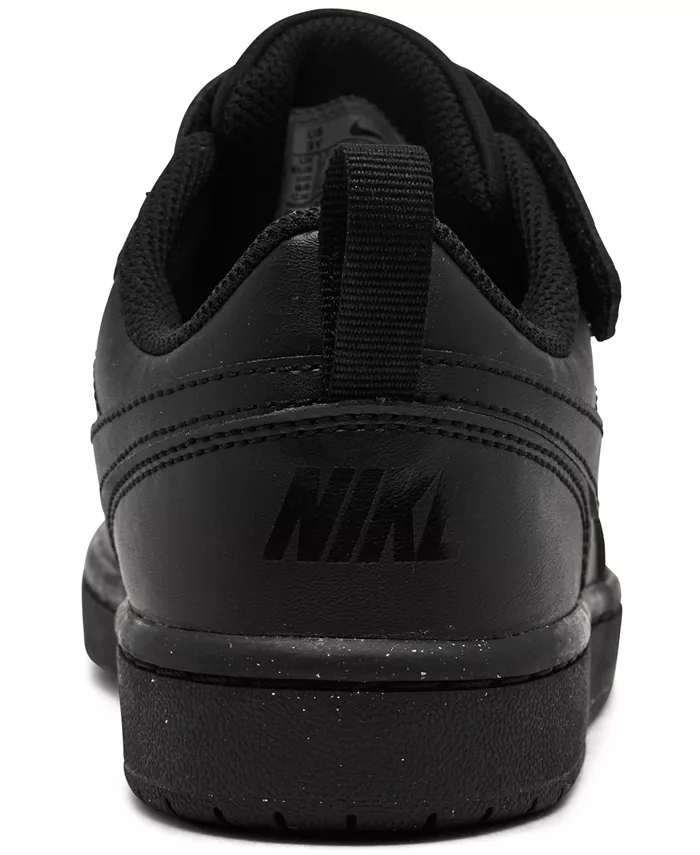 Детские повседневные кроссовки Little Kids Court Borough Low Recraft с регулируемым ремешком от Finish Line Nike, черный — фото 4