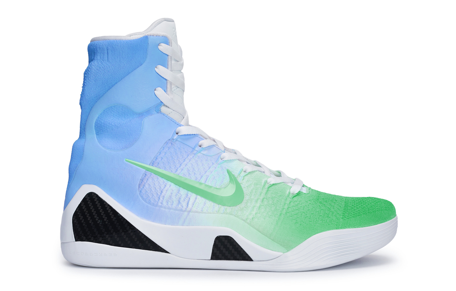 Кроссовки Nike Kobe 9 противоскользящие высокие баскетбольные унисекс белый черный синий зеленый — фото 4