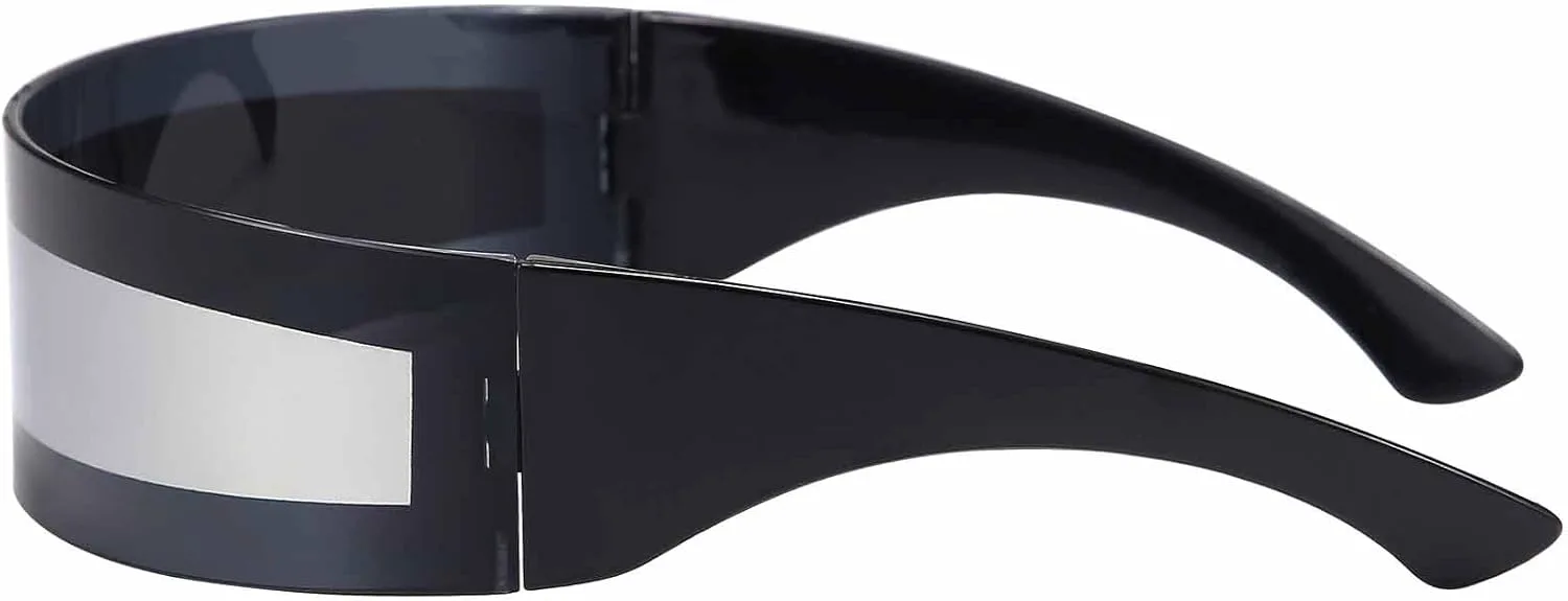 

Футуристические солнцезащитные очки Dollger в стиле Y2K, космический циклоп, обтекаемая форма, без оправы, полупрозрачные зеркальные линзы, Grey-siver Coating