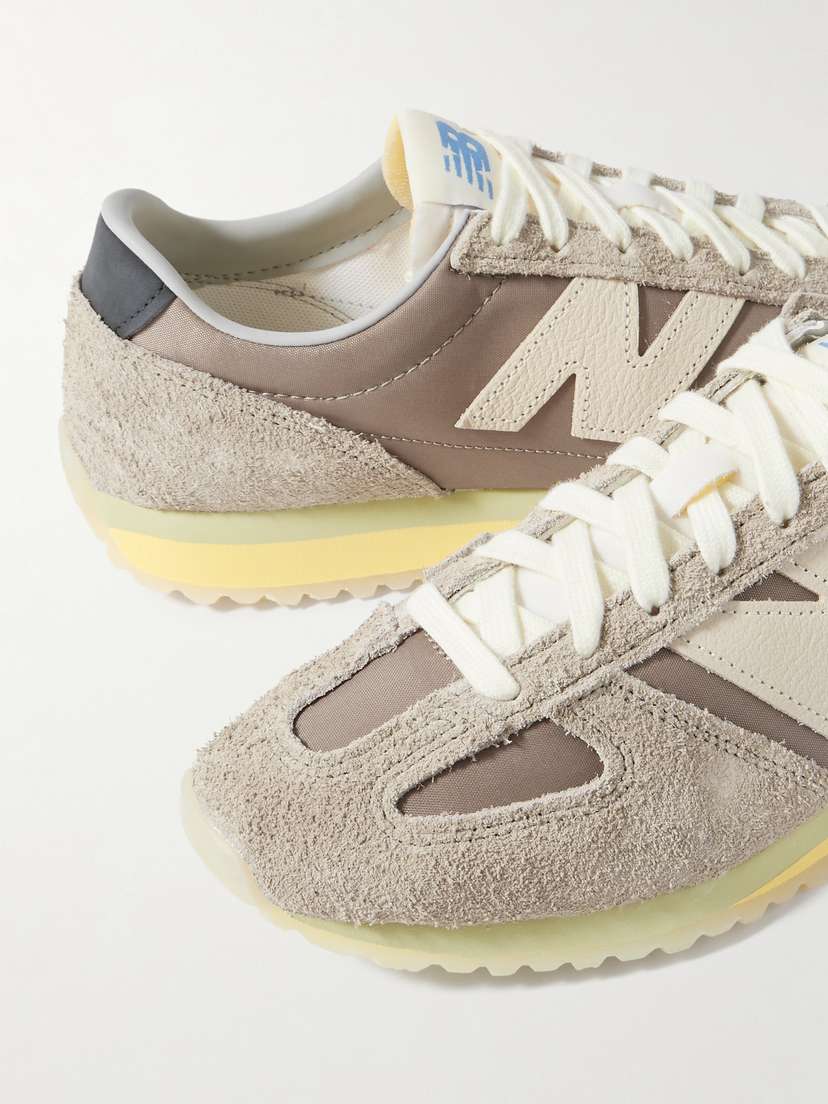 471 парусиновые кеды с отделкой из замши и кожи New Balance, бежевый — фото 4