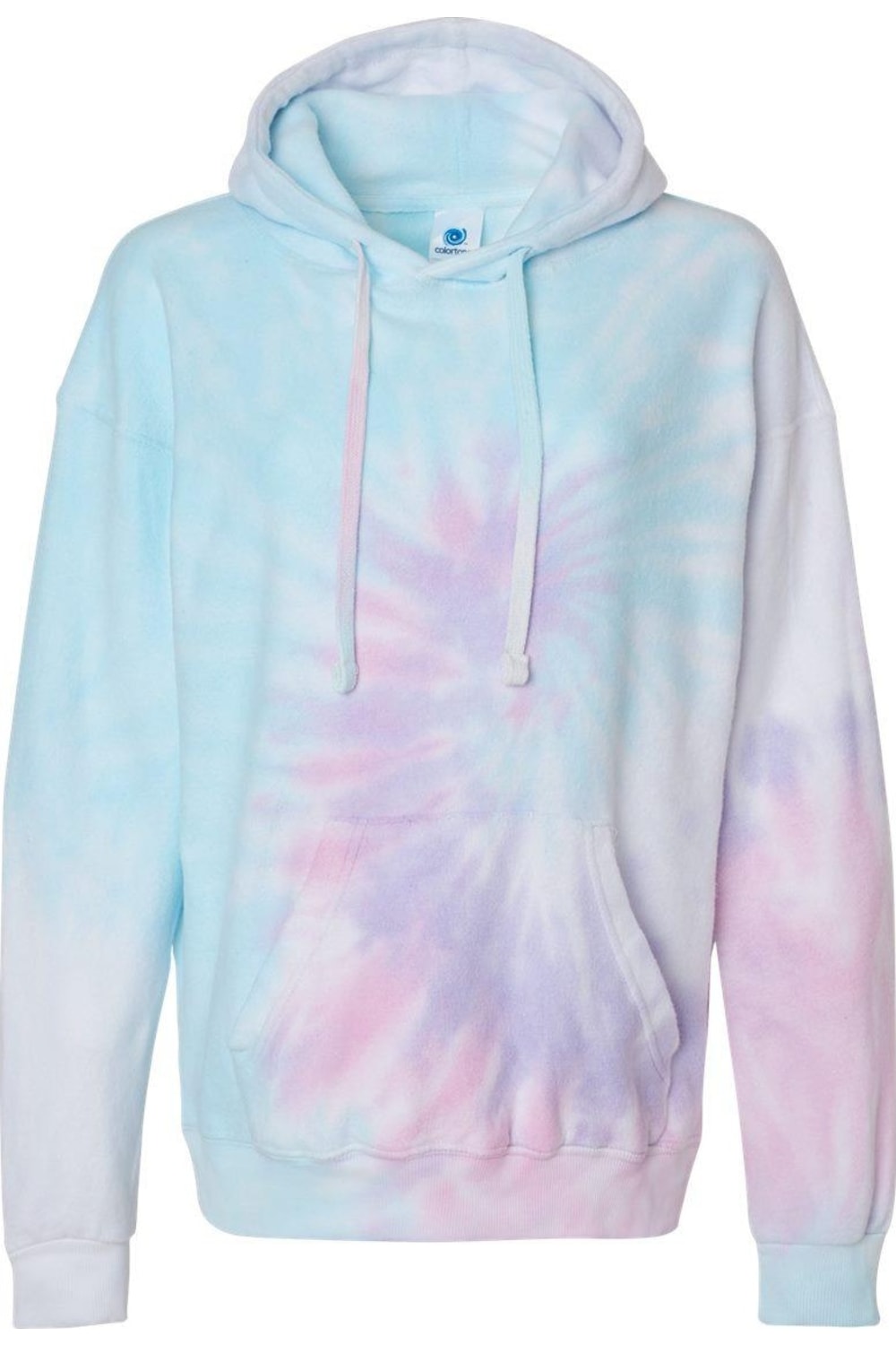 

Толстовка с капюшоном из флиса с цветным узором Tie-Dyed Cloud Colortone, цвет unicorn