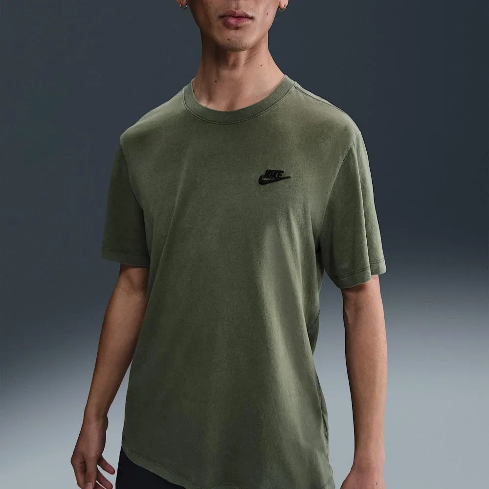 Футболка мужская оливково-зеленая с круглым вырезом Moderate Nike, Olive Green — фото 3