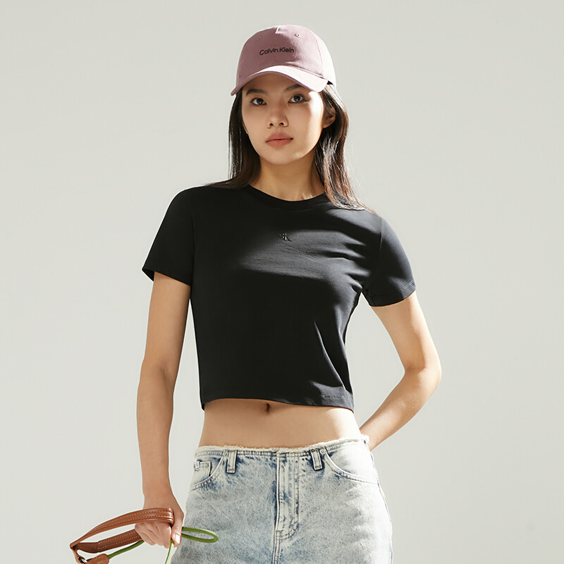 

Футболка Calvin Klein Jeans укороченная, зеленая
