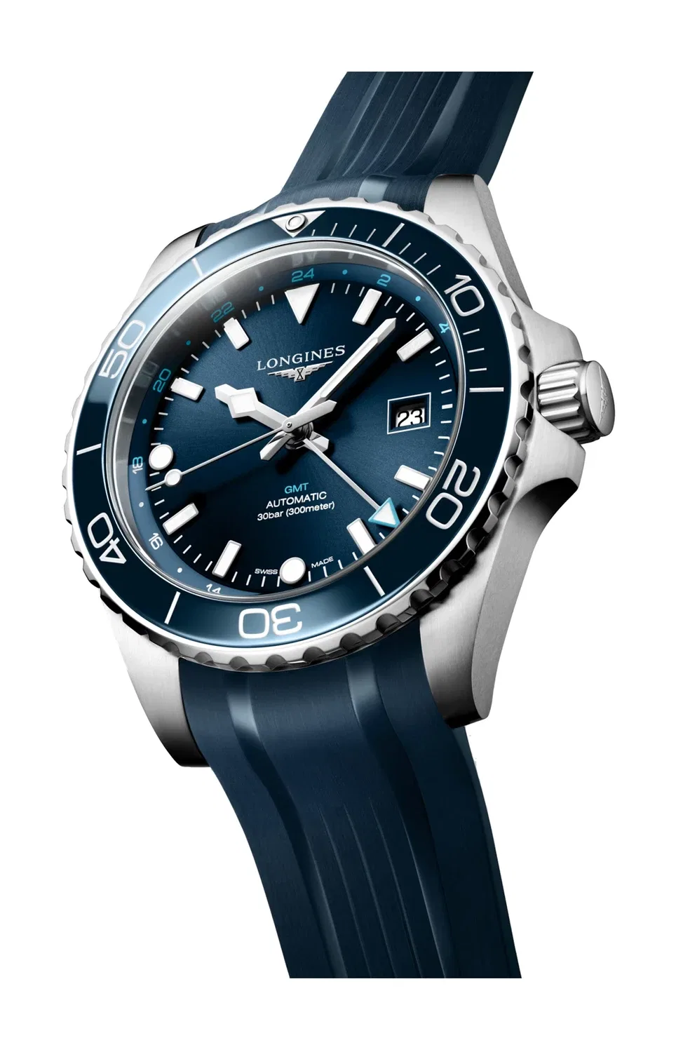 HYDRONOCQUEST GMT 43 ММ - L3.890.4.96.9 LONGINES, черный — фото 3