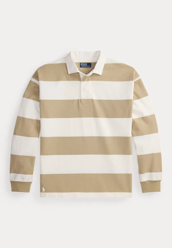 Рубашка-Поло для регби с длинным рукавом Polo Ralph Lauren, Trophy Cream/Classic Khaki — фото 4