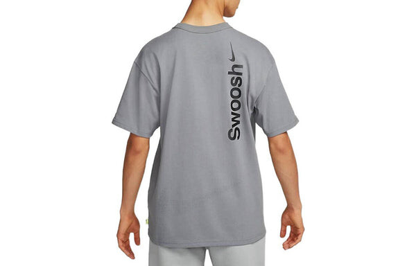 Футболка Nike Sportswear Premium Essentials Alphabet Logo Printing Round Neck Short Sleeve Gray, серый — фото 2