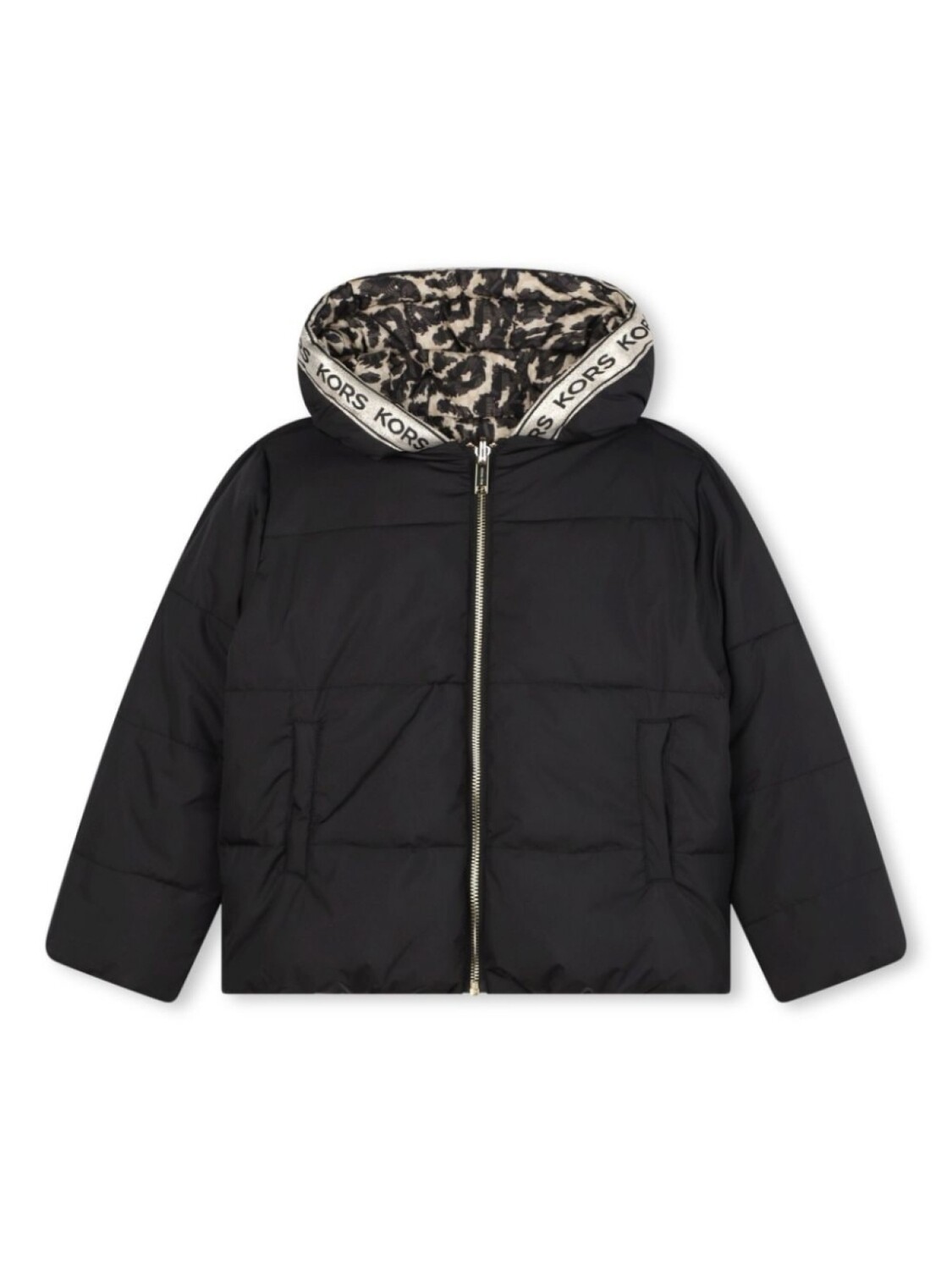 

Michael Kors Kids двусторонний пуховик, черный
