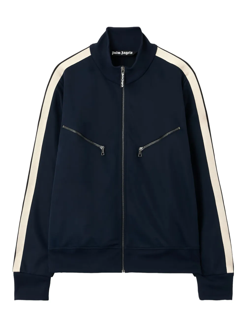 

Толстовка на молнии с изогнутым логотипом Palm Angels, синий