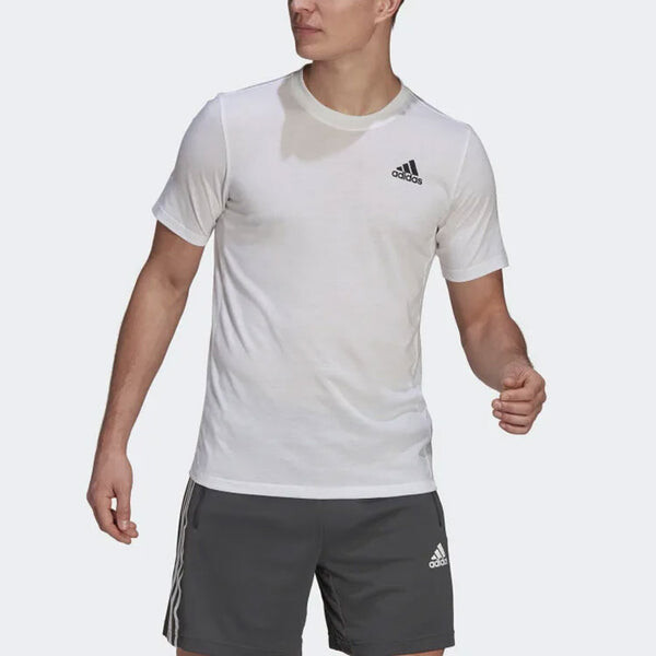 Футболка adidas Solid Color logo Sports Short Sleeve White, мультиколор — фото 2